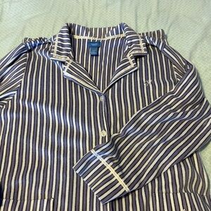 Simply Vera Vera Wang Purple and Cream Striped Top
